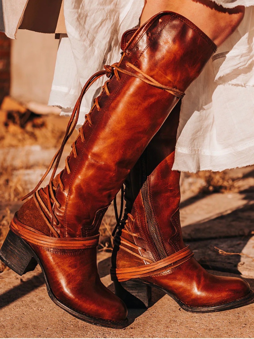 Freebird COLE boots in Cognac